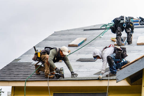 Professional Gutter Installation technician working in Harrisburg, AR